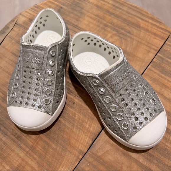Native Shoes Native Jefferson Slipon Shoes Waterplay Silver Glitter